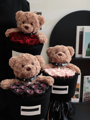 Teddy Lovers - everlasting roses