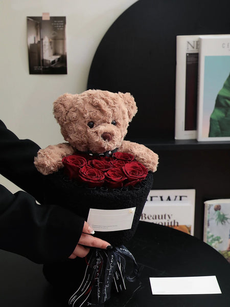 Teddy Lovers - everlasting roses