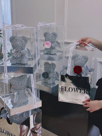 Diamond Bear with Rose