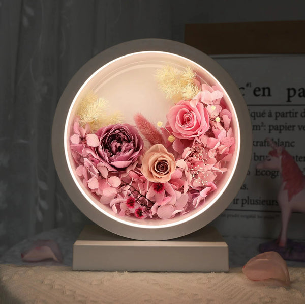 Full Moon Lamp - everlasting flower
