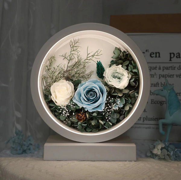 Full Moon Lamp - everlasting flower