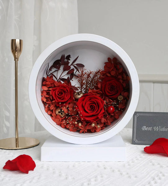 Full Moon Lamp - everlasting flower