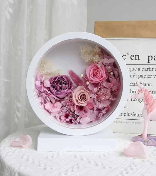 Full Moon Lamp - everlasting flower